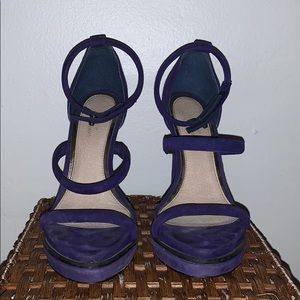 Topshop Cobalt Blue Strappy Heels - Size 38